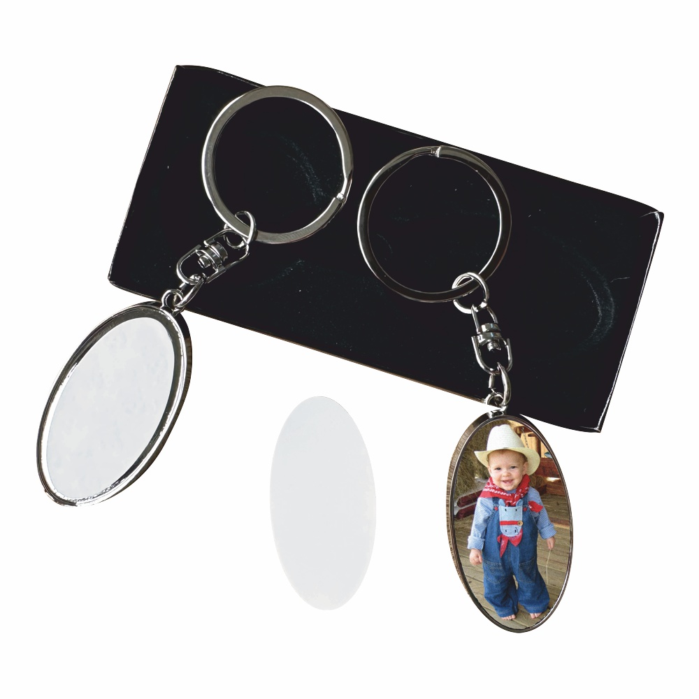 Subli-Print® Metal Key Ring Oval